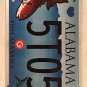 AL Fish Angling license plate Sea Water FISHING Fisherman Bass pole bait hook