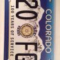 Colorado ROTARY International Club license plate Rotarian Service Above Self FGD