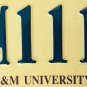 Texas A&M University AGGIES license plate College Station Reveille IX TAMU TX