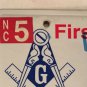 North Carolina FREE MASON FREEMASON license plate Master Masonic Grand Lodge NC