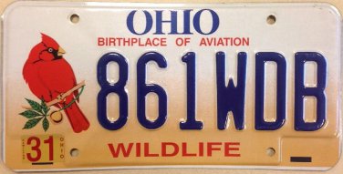 WILDLIFE CARDINAL BIRD license plate Wild Animal Nature Watching Park Cardinalis