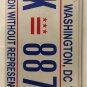 District Columbia Taxation license plate D.C. USA Graphic Washington DC #DK 8874