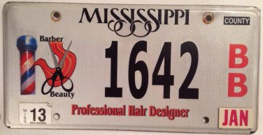 MS PROFESSIONAL HAIR DESIGNER STYLIST license plate Barber Salon Hairdresser Cut