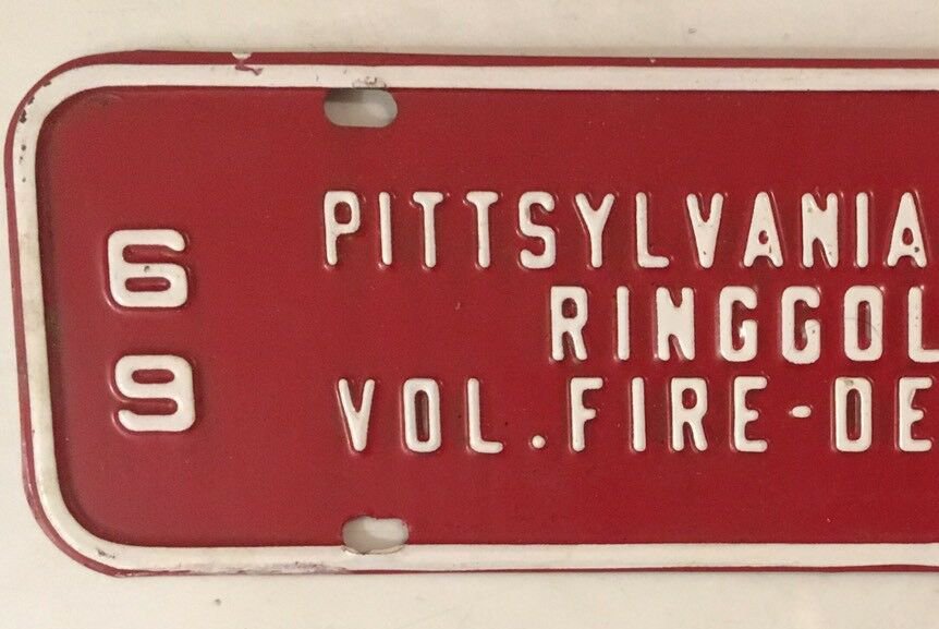 1969 Ringgold FIRE DEPARTMENT license plate Pittsylvania county 79