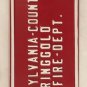 1969 Ringgold FIRE DEPARTMENT license plate Pittsylvania county #79 Firefighter
