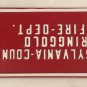 1969 Ringgold FIRE DEPARTMENT license plate Pittsylvania county #79 Firefighter
