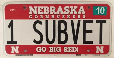 Vanity 1 SUB SUBMARINE VETERAN license plate Silent Service Sailor Bubbleheads