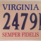 VA MARINE CORPS USMC Semper Fidelis license plate Devil Dog Leathernecks Marines