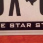 Texas Lone Star State Specialty optional license plate Map Star CJX 63