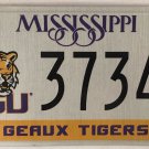 LOUISIANA STATE UNIVERSITY license plate LSU Fan Geaux Fighting Tigers Mike NCAA