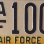 U.S. AIR FORCE RESERVE license plate USAF Pilot PA Military 100 Airman Jet base