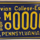 Pennsylvania MORAVIAN COLLEGE ALUMNI license plate Bethlehem  NCAA PA Greyhounds