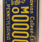 Pennsylvania MORAVIAN COLLEGE ALUMNI license plate Bethlehem  NCAA PA Greyhounds