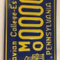Pennsylvania MORAVIAN COLLEGE ALUMNI license plate Bethlehem  NCAA PA Greyhounds