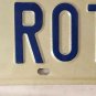 Vanity ROTARY CLUB INTERNATIONAL license plate SERVICE ABOVE SELF Rotarian Wheel