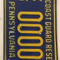 Pennsylvania U.S. COAST GUARD RESERVE license plate Coastie USCG PA