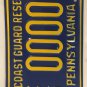 Pennsylvania U.S. COAST GUARD RESERVE license plate Coastie USCG PA
