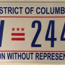 District Columbia Taxation license plate D.C. USA Graphic Washington DC #EV 2445