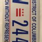District Columbia Taxation license plate D.C. USA Graphic Washington DC #EV 2445