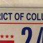 District Columbia Taxation license plate D.C. USA Graphic Washington DC #EV 2445