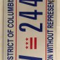 District Columbia Taxation license plate D.C. USA Graphic Washington DC #EV 2445
