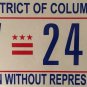 District Columbia Taxation license plate D.C. USA Graphic Washington DC #EV 2445