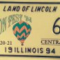 HOT AIR BALLOON #6 single Digit license plate Ballooning Low Number Sky Fly Trip