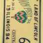 HOT AIR BALLOON #6 single Digit license plate Ballooning Low Number Sky Fly Trip