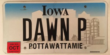 Vanity DAWN P license plate Dawna Dawne Dawny Aurora