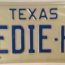 Vanity EDIE EDITH H license plate 1979 Eddie Eda Edi Edy Ede Eddy Edwards Edwina