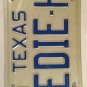 Vanity EDIE EDITH H license plate 1979 Eddie Eda Edi Edy Ede Eddy Edwards Edwina