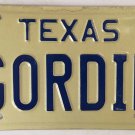 Vanity GORDON GORDIN GORDIE license plate 1975 Gorden Gordan Gordy Gorton