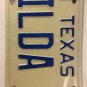 Vanity HILDA J license plate Brunhilda Hildegard Hylda Hilde Elda Hildy Hildie