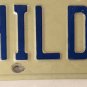 Vanity HILDA J license plate Brunhilda Hildegard Hylda Hilde Elda Hildy Hildie