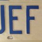 Vanity JEFF JEFFREY BEV BEVERLY license plate 1982 Jeffry Geoffrey Beverli Hills
