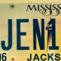 Vanity JENI JENNY JO license plate Jennifer Josephine Joseph Joe Jose Jenn Jen