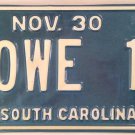 Vanity HOWE 11 license plate Howard Howie Ward Howell 2011 Howy Howey
