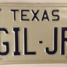 Vanity GIL GILBERT JUNIOR license plate Bert Bertie Gibb Gilberte Gigi Gilberto