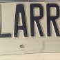 Vanity LARRY L license plate Lawrence Lars Lorenzo Loren Laurence Renzo Larnell