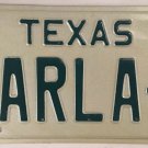 TX vanity KARLA L license plate 1980 Karl Carla Karleen Karley Karlee