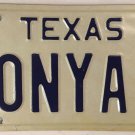 Vanity TONYA 7 license plate Antonia Tatiana Toni Antonina Tanya Tonyah Tonnya