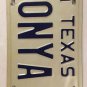 Vanity TONYA 7 license plate Antonia Tatiana Toni Antonina Tanya Tonyah Tonnya