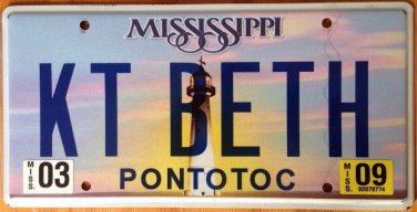 MS vanity KATE BETH license plate Elizabeth Katie Bettie Kathryn Cathryn Betty