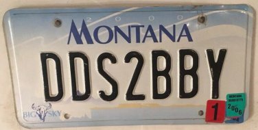 Vanity DDS TO BABY PEDIATRIC DENTIST license plate Dentistry Dental Tooth DMD