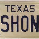 TX vanity SHON SEAN SHAWN license plate Shaun Shaughn 1979