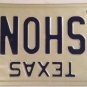 TX vanity SHON SEAN SHAWN license plate Shaun Shaughn 1979