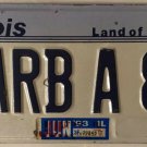 Vanity BARBARA BARB 1989 license plate Barbie Bobbie Barbra Babette Bonnie Babe