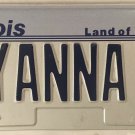 IL vanity DYANNA DIANA license plate Dianna Diane Dyanne Dyane