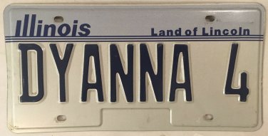 IL vanity DYANNA DIANA license plate Dianna Diane Dyanne Dyane