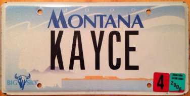 Vanity KAYCE license plate Kacie Casey Kace Kaycee Kacey Kayci Kaycie Kasey Kac